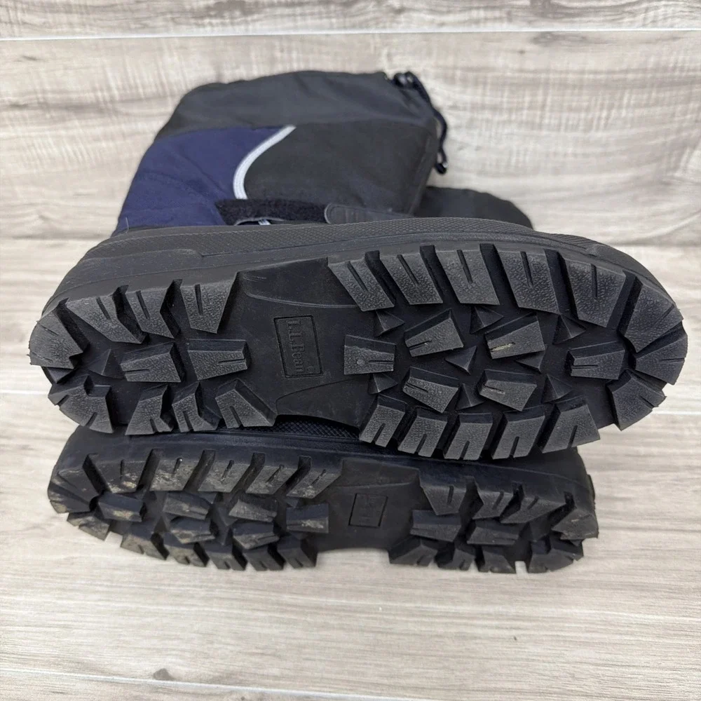 LL Bean Northwoods Snow Boots Boys Youth Size‎ 7 Felt Lined Waterproof Blue